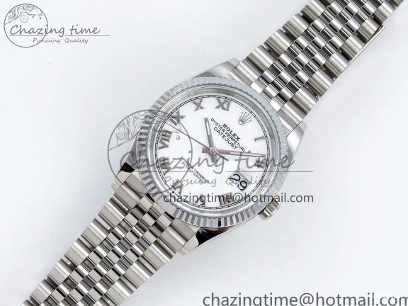 Roman Markers 36mm Steel Number Edition 1:1 Bracelet SS HGF Best 904L Dial 126234 Datejust on VR3235 White 0113
